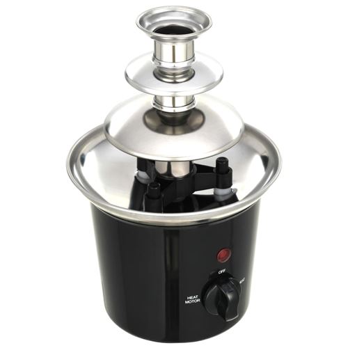 vidaXL Fontaine à chocolat Acier inoxydable Noir 60 W