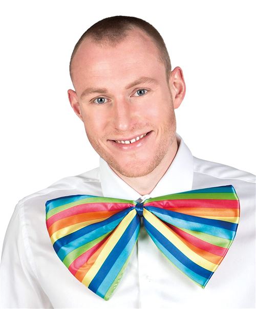 Generique - Noeud Papillon Géant Clown Multicolore