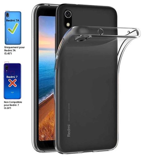 Coque de protection transparente souple pour Xiaomi Redmi 7A
