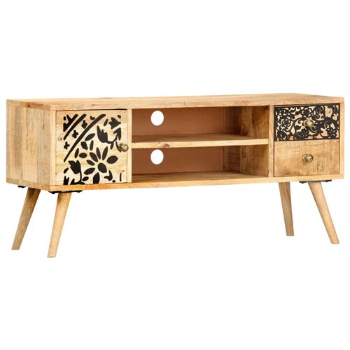 vidaXL Meuble TV 100 x 30 x 45 cm Bois massif de manguier