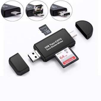 ViewTek RD320 - Lecteur Enregistreur de Carte SD & Micro SD pour Ports USB  / Micro USB / USB-C (USB Type-C) / OTG - Lecteur externe 4 en 1 USB2.0 