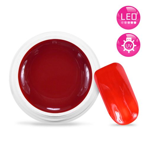 Gel UV / LED Couleur Rouge Orangé - 5 ml