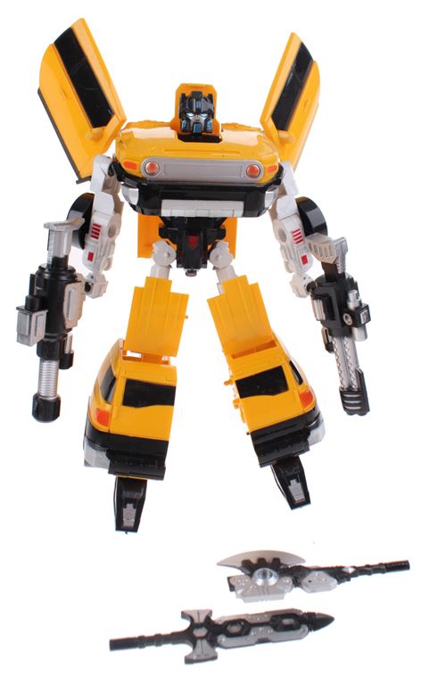 Toi-Toys bus de robot de transformation 26 cm jaune