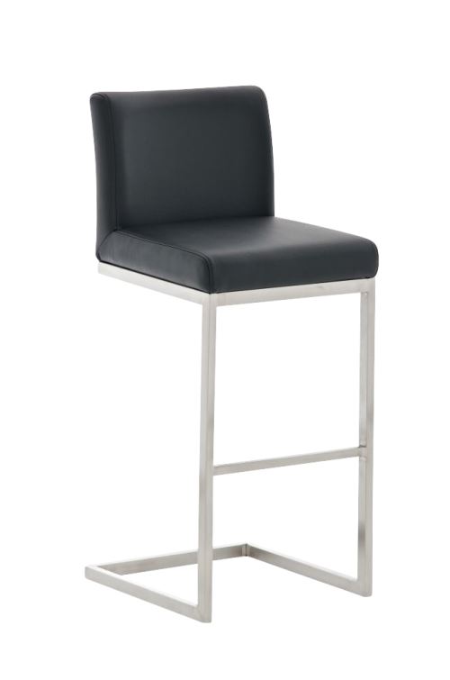 CLP Tabouret de bar Paros en similicuir , Noir