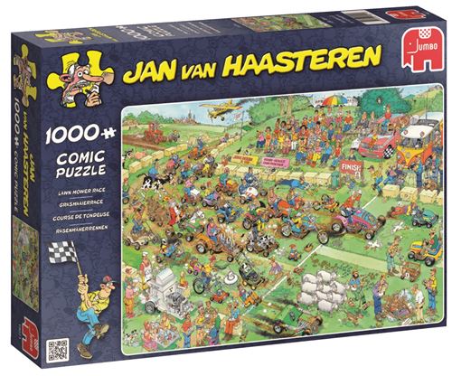 Puzzle 1000 Pièces : Jan Van Haasteren - Course de Tondeuses, Jumbo