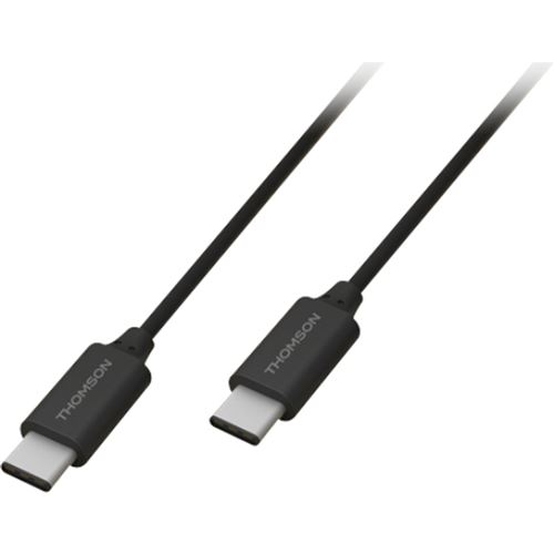 Câble de charge et de synchronisation USB C/USB C noir Thomson