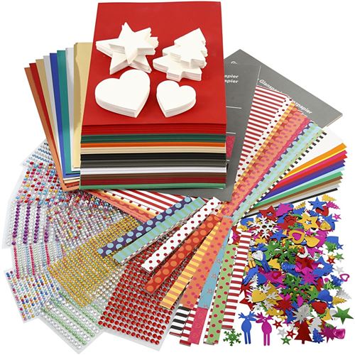 Creotime set de décoration de Noël en carton 1160 pièces multicolore