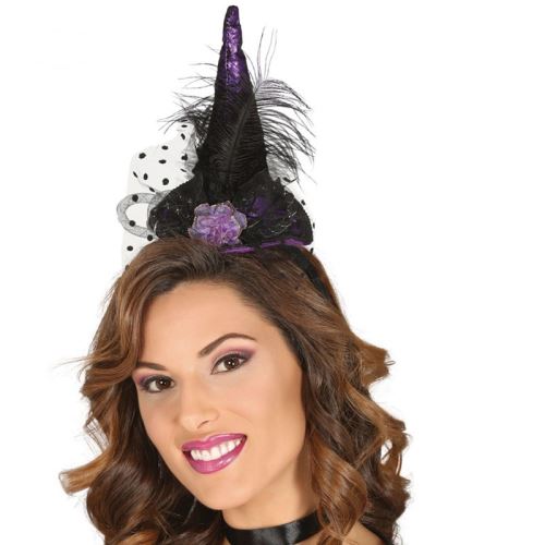 serre-tête chapeau pointu violet