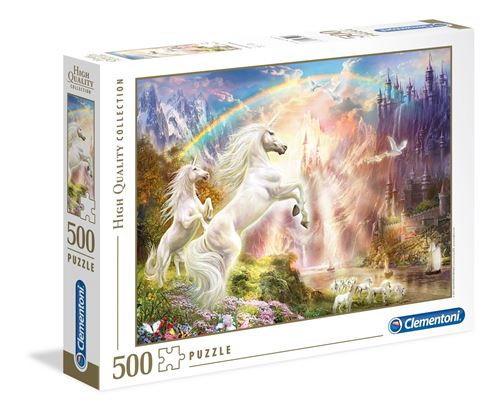 Clementoni High Quality Collection Puzzle - Licornes Au Lever du Soleil - 500 Pièces, 35054, Multi-Colour
