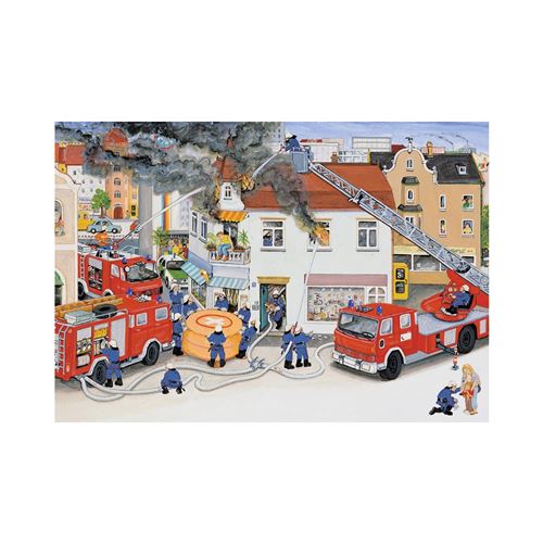 Puzzle 24 Pièces : 2 Puzzles - Accident de la Route et Incendie en Ville, Ravensburger