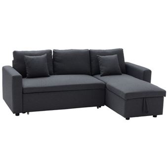 Canapé Dangle Convertible Clark 3 Places Gris Chiné
