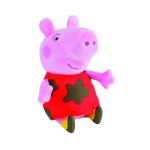 Jemini Peppa Pig peluche +/- 17cm robe avec boue