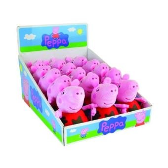Jemini Peppa Pig peluche +/- 17cm robe avec boue