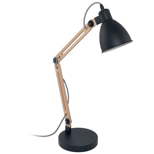 EGLO Lampe de table Torona 1 Noir et bois