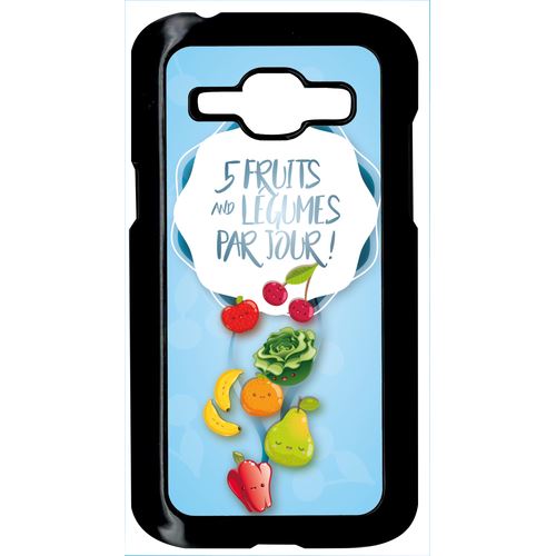 Coque 5 Fruits Et Legumes Fond Bleu Pale Compatible Samsung Galaxy J1 Transparent