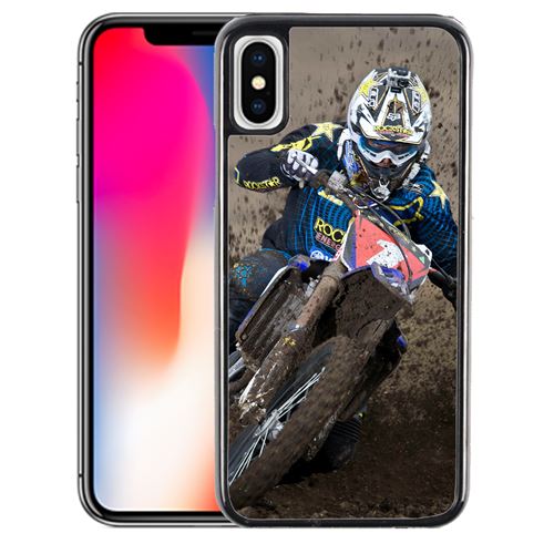Coque pour iPhone XS motocross boue