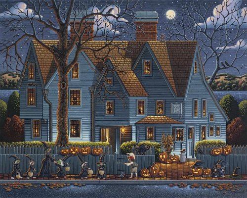Jigsaw Puzzle - House of Seven gables 1000 Pc By Dowdle Folk Art