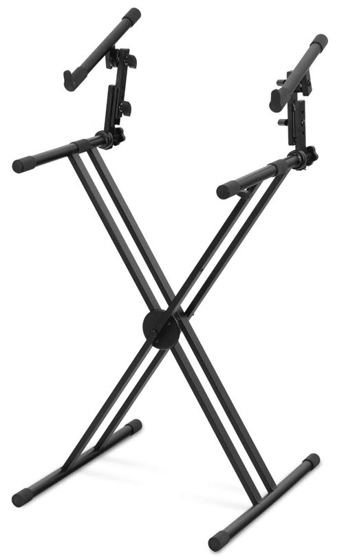 Classic Cantabile support pour synthétiseur, pieds doubles en croix (noir)
