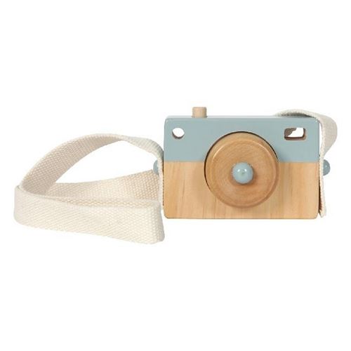 Petite caméra hollandaise en bois 10x7x3 cm bleue