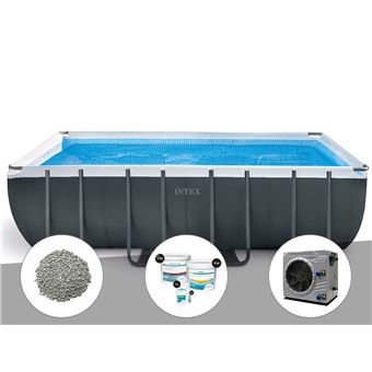 Kit Piscine Tubulaire Intex Ultra Xtr Frame Rectangulaire 5 49 X 2 74 X 1 32 M 10 Kg De Zeolite Kit De Traitement Au Chlore Pompe A Chaleur Piscine Achat Prix Fnac