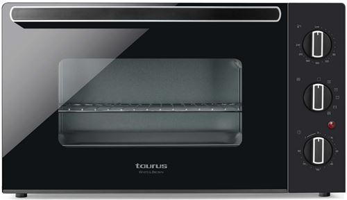 Taurus White and Brown Horizon 30 - Elektrische oven - convectie - 30 liter - 1500 W - zwart/grijs