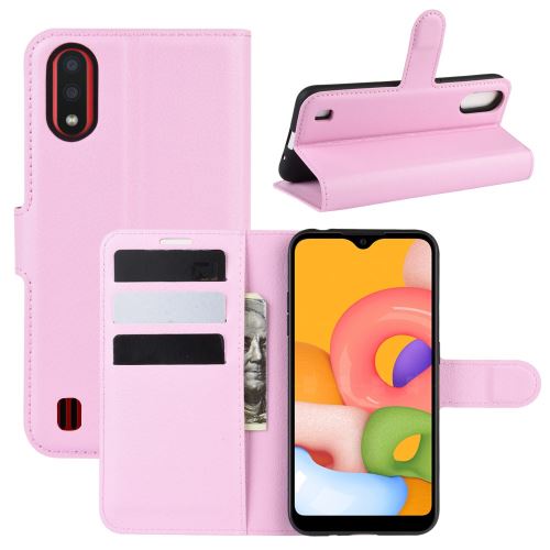 Etui en PU rose pour Samsung Galaxy A01