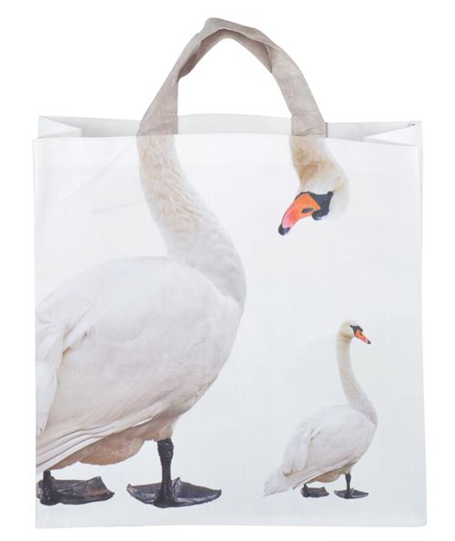 Esschert Design sac à provisions Swan 21 litres polyester blanc