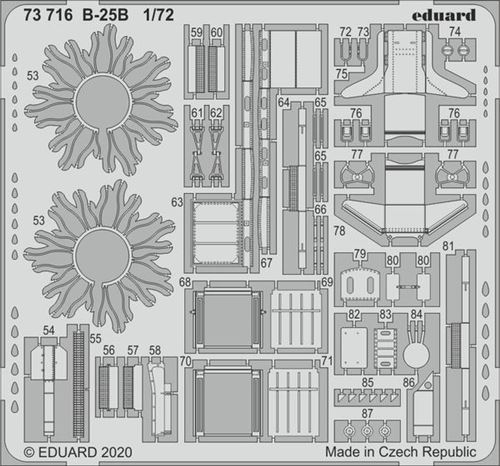 B-25b For Airfix - 1:72e - Eduard Accessories