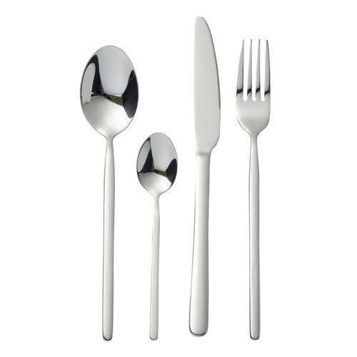 Non Communiqué Argent Ménagère 24 Pièces En Inox "Brillant" 27Cm