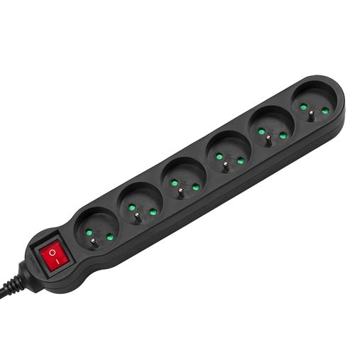 Bloc Multiprise, Prises avec Interrupteur-Câble de 1 M, Bloc 3, 4 ou 6  prises 16