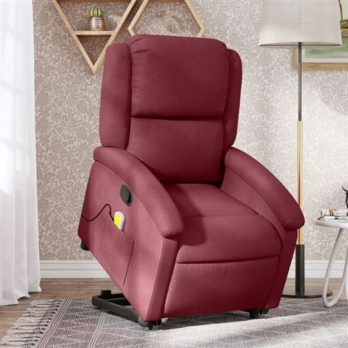 Non Communiqué Rouge Vidaxl Fauteuil De Relaxation Inclinable Tissu Bordeaux