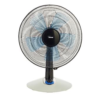 BIMAR Ventilateur de table Polo - Noir, blanc - 37,5 x 49,5 x 30 cm