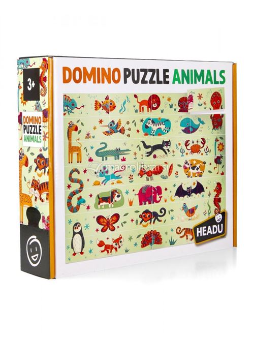 Non Communiqué Multicolore Domino Puzzle Les Animaux