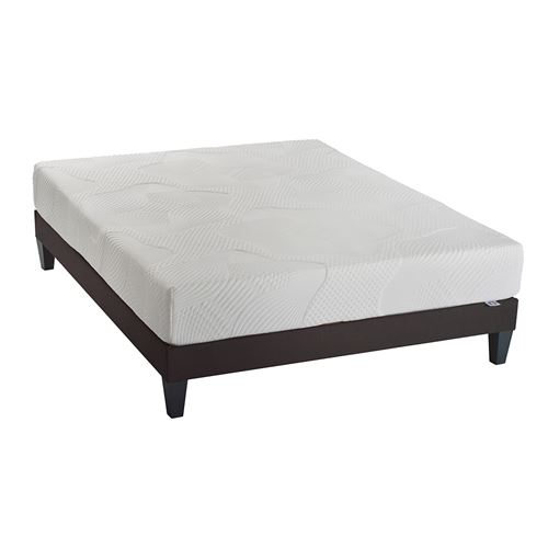 OLYMPE LITERIE Ensemble OSLO 180x200 cm Matelas M&eacute;moire de forme + Sommier Bois Ferme