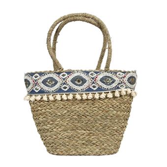 Sac De Plage En Paille 49x30cm Sac De Plage Achat Prix Fnac