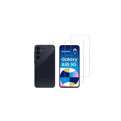Verre Trempé pour Samsung Galaxy A55 5G et Protection Caméra [Pack 2] Film Vitre Protection Phonillico®