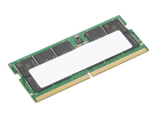 ThinkPad - DDR5 - module - 32 Go - SO DIMM 262 broches - 4800 MHz / PC5-38400 - ECC - Campus - vert - pour ThinkPad P16 Gen 1 21D6, 21D7; ThinkStation P360 Ultra 30G1, 30G2