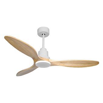 Ventilateur de plafond Réversible Thermostat Pays vendable Wifi Moteur à courant continu Toits en pente Télécommande PURLINE SalamisD132C0466689 Blanc - 1