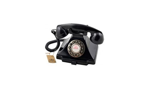 Gpo 1929s classic carrington push button telephone black