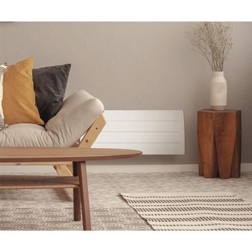 ADEOS modèle Bas - 750 Watts - Radiateur électrique Chaleur douce - Coloris blanc brillant - Origine France Garantie