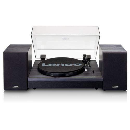 Platine vinyle avec deux haut-parleurs externes Lenco LS-301BK Noir