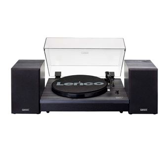 Tourne Disques Bluetooth 33/45 Tours avec 2 Haut-Parleurs Modèle LS-301BK Lenco Noir - 1