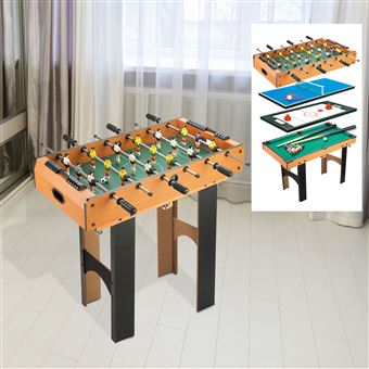 Babyfoot Kangui Table de jeux 10 en 1 Baby Foot Billard Ping Pong