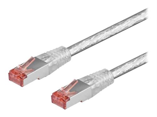 goobay - Câble réseau - RJ-45 (M) pour RJ-45 (M) - 2 m - pairs in metal foil (PiMF) - CAT 6 - sans halogène, moulé - transparent