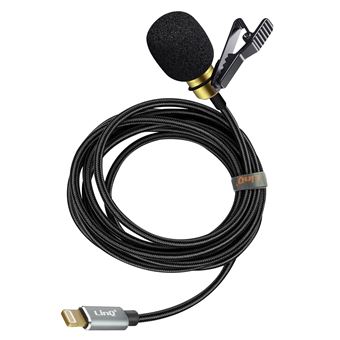 1€49 sur Micro Cravate Lightning Son Omnidirectionnel Pince Rotative Câble  Tressé 2m LinQ - Accessoire pour microphones - Achat & prix