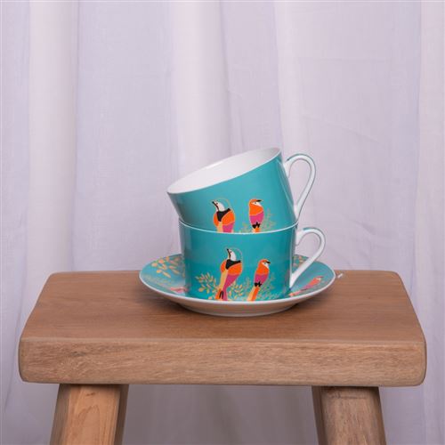 COFFRET TASSE A THE BLEU