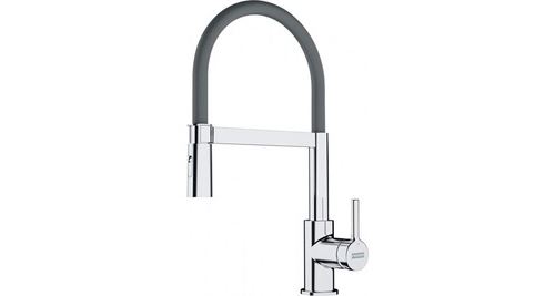 Franke lina fc 6087. 031 mitigeur cuisine, 205 x 410 mm, semi-pro avec douchette extractible, chrome/gris (115. 0626. 087)