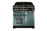 PIANO DE CUISSON CLASSIC DELUXE TAB GAZ 90 CM VERT MINERAL MAT LAITON