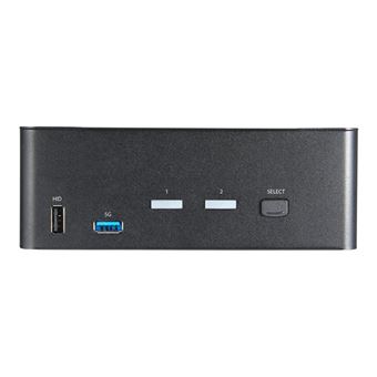 Autres accessoires informatiques StarTech.com Commutateur KVM HDMI à 4  Ports - 1 Moniteur 4K 60Hz Ultra HDR - KVM de Bureau HDMI 2.0 avec Hub USB  3.0 à 2 Ports (5Gbps) et 4x USB 2.0 HID, Audio 