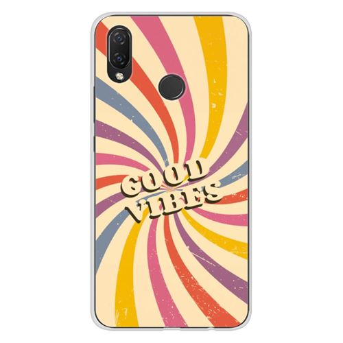 Coque en silicone imprimée compatible Huawei P Smart Plus Good vibes